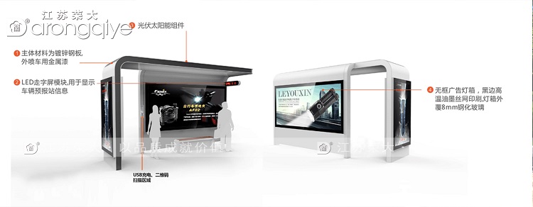 太陽能公交站臺燈箱